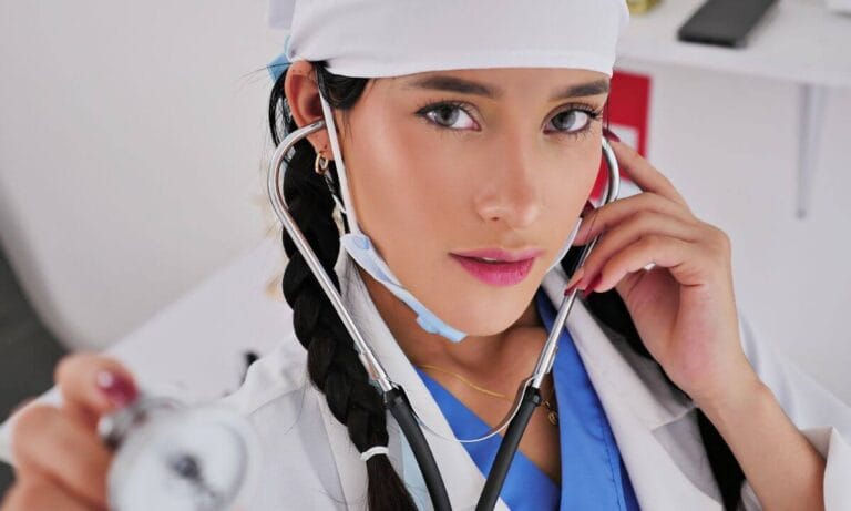 Nurse's Temptation: When Healing Turns Hot featuring Carolina Guerrero - SexLikeReal VR Porn