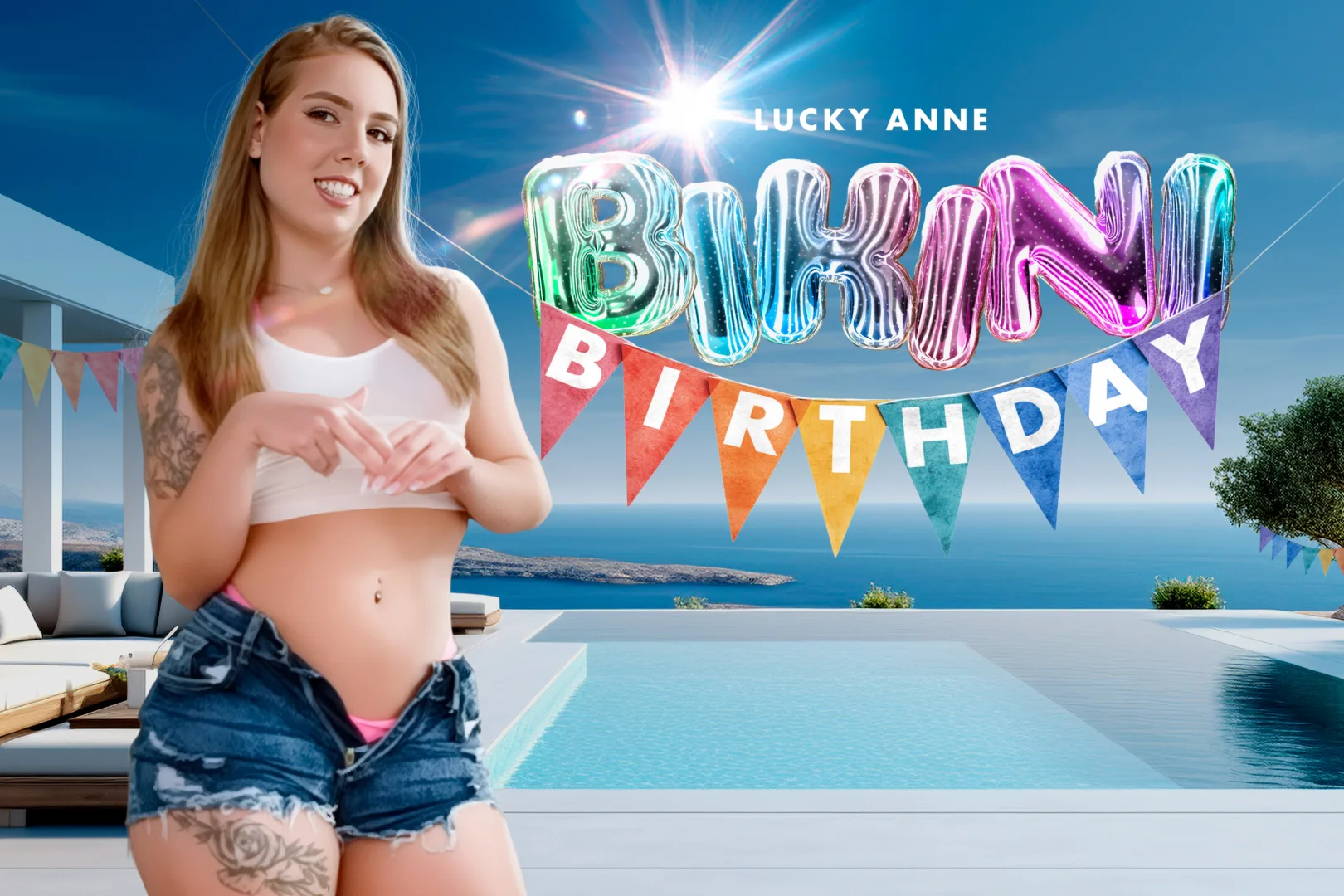 Bikini Birthday featuring Lucky Anne - BadoinkVR VR Porn